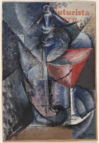 Umberto Boccioni, Still Life: Glass and Siphon, ca. 1914