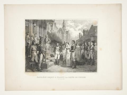 Charles-Amédée Colin, Napoléon reçoit à Tilsitt la Reine de Prusse (Napoleon Receiving the Queen of Prussia at Tilsit), n.d.