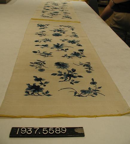 Unknown, Material for a Coat with Peonies and Daisies, 19th century