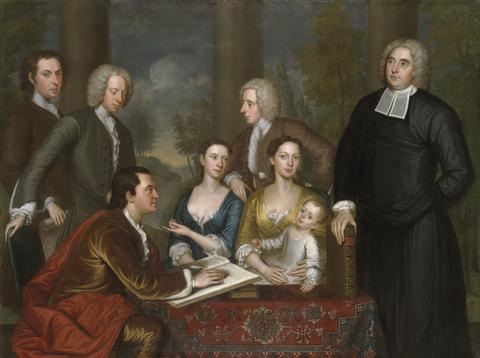 John Smibert, The Bermuda Group (Dean Berkeley and His Entourage), ca. 1728–31