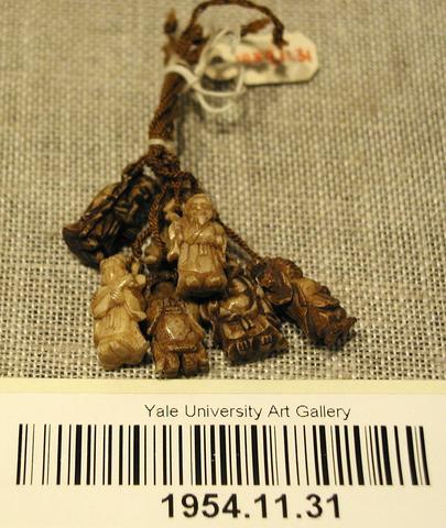 Unknown, Charms on silk cords (ring missing), 19th–20th century