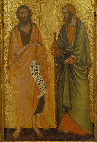 Andrea da Firenze, Saints John the Baptist and James, ca. 1350–55