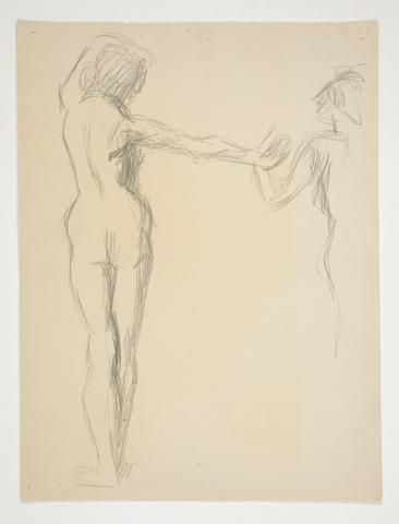 Edwin Austin Abbey, Figure study for "The Hours": sketch for mural for the state capitol building in Harrisburg, Pennsylvania, 1902-1911 (completed by John Singer Sargent), n.d.