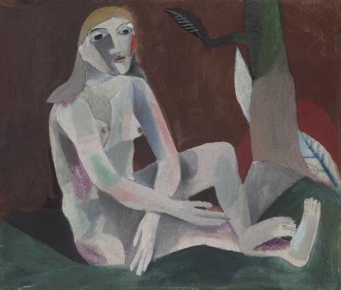 Heinrich Campendonk, Seated Nude, ca. 1920