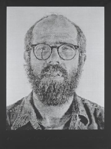 Chuck Close, Self-Portrait/White ink, 1978