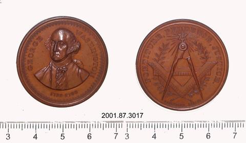 William H. Key, Masonic Medal of George Washington (Fortitude, Prudence, Justice), ca. 1877
