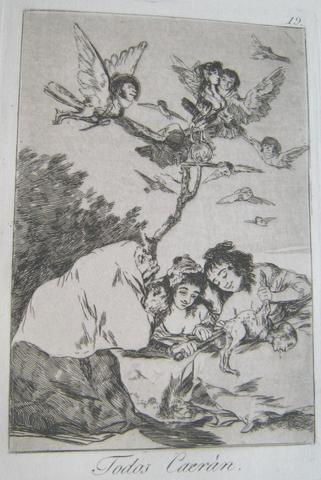 Francisco Goya, Todos Caerán. (All Will Fall.), pl. 19 from the series Los caprichos, 1797–98 (edition of 1881–86)