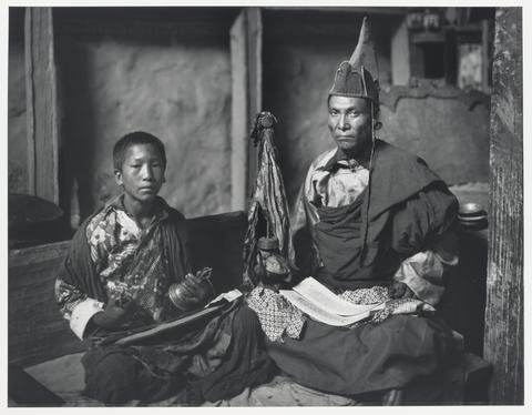 Kevin Bubriski, Lama Kangri Tenzing and Young Monk Sonam Tsering, Mangri Village, Magu, Nepal, 1985, 1985