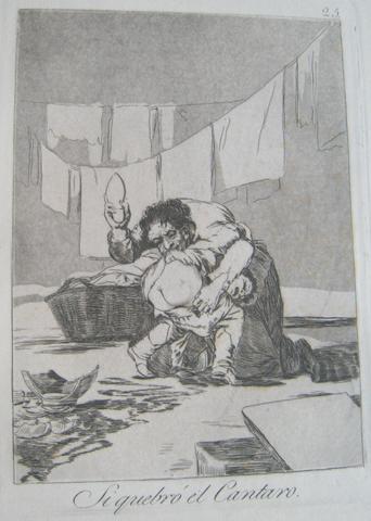 Francisco Goya, Si quebró el cantaro. (Yes He Broke the Pot.), pl. 25 from the series Los caprichos, 1797–98 (edition of 1881–86)