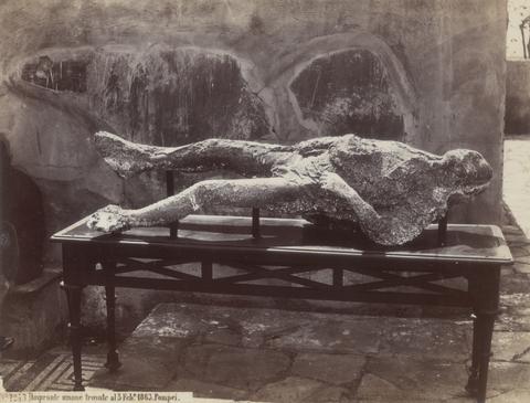 Giorgio Sommer, Impronte Umane, Pompei [Human Cast, Pompeii], 1863