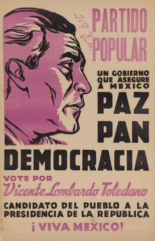 Alberto Beltrán, Partido popular . . . paz, pan, democracia (Party of the People . . . Peace, Bread, Democracy), 1952