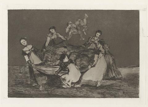 Francisco Goya, Disparate femenino (Feminine Folly), also known as Pesa mas que un burro muerto (Heavier than a Dead Donkey), from the series Los disparates (The Follies/Irrationalities), ca. 1816–19, published 1864 (first edition)