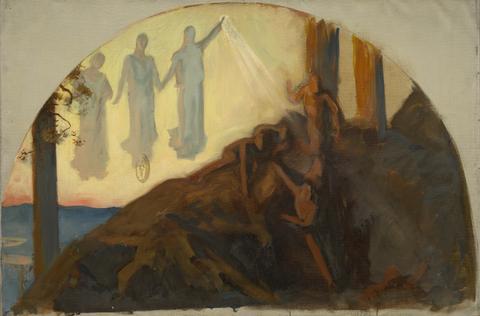 Edwin Austin Abbey, Compositional Study, for Science Revealing the Treasures of the Earth, Rotunda, Pennsylvania State Capitol, Harrisburg, ca. 1902–1908