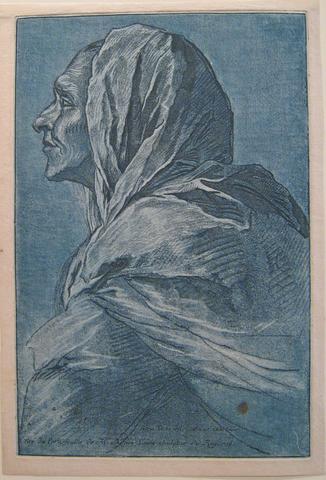 Jean-Charles François, Bust of an old woman, 1758
