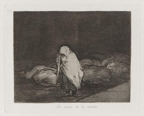 Francisco Goya, Las camas de la muerte (The Beds of Death), Plate 62 from Los desastres de la guerra (The Disasters of War), 1863