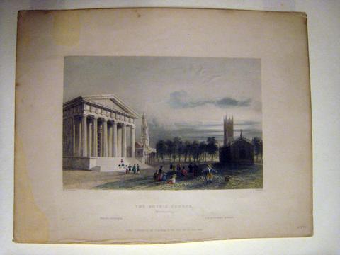 T. Turnbull, The Gothic Church (New Haven), illustration for Nathaniel Parker Willis's book American Scenery, 1839