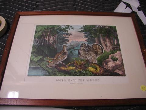Unknown, Mating - In the Woods. "Ruffed Grouse", copyright 1871 by Currier and Ives