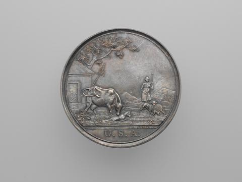 John Trumbull, Medal of "The Shepherd" Indian Peace Medal, so-called "Seasons Medal", 1796