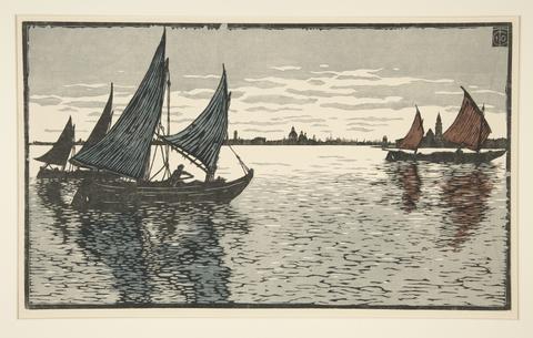 Carl Theodor Thiemann, Abend vor Venedig (Evening near Venice), 1910