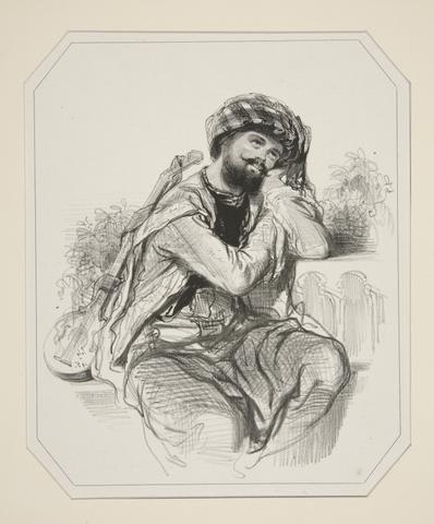 Paul Gavarni, La Serenade Mauresque (sic)., 1844
