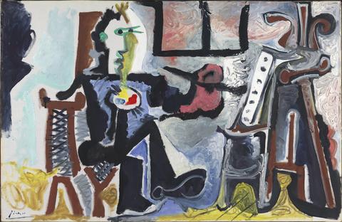 Pablo Picasso, Le peintre dans son atelier, Mougins, France, 1963