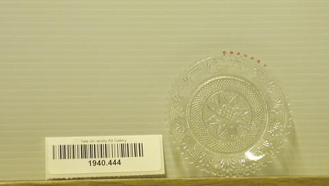 New England Glass Company, Edelweiss Cup Plate, 1835–40