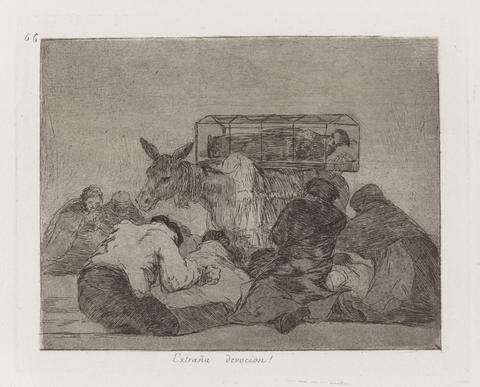 Francisco Goya, Extraña devocion! (Strange Devotion!), Plate 66 from Los desastres de la guerra (The Disasters of War), 1863