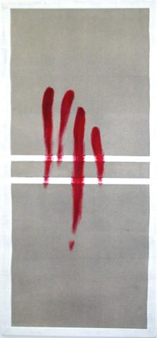 Antoni Tàpies, Quatre Barres Rouge (Four Red Lines), 1972
