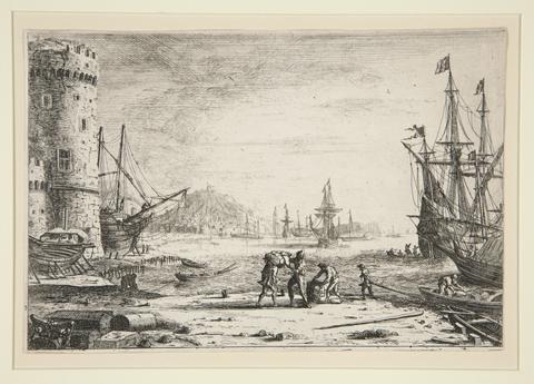 Claude Gellée, called Claude Lorrain, Seaport with Ruined Tower, ca. 1638