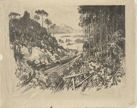 Joseph Pennell, The Jungle: the Old Railroad from the New, ca. 1912