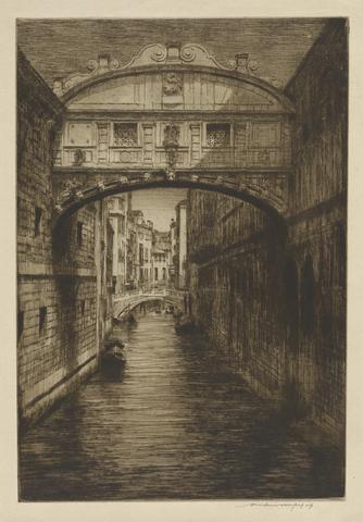 Mortimer Menpes, Bridge of Sighs, Venice, 1910–11, based on composition before 1904