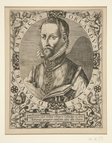Johann Theodor de Bry, Portrait of Orlando Lassus, from J.J. Boissard, "Theatrum vitae humanum", c.1596, ca. 1595