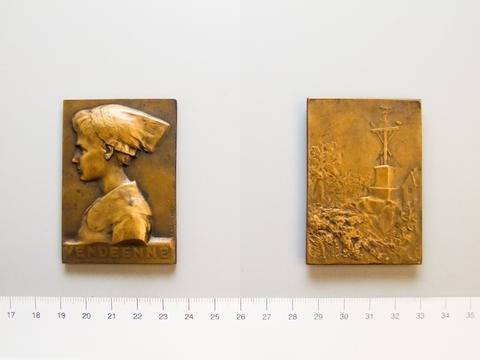 Ernesta Robert-Mérignac, Bronze Plaquette from France of Vendeenne, 1900–1920