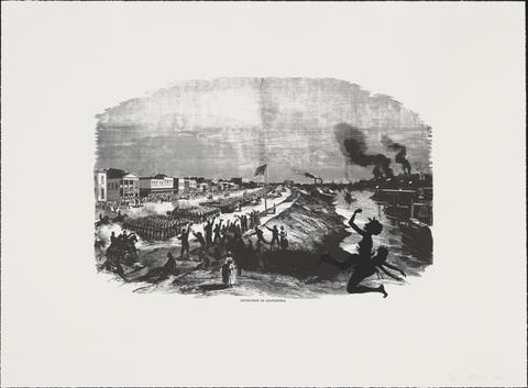 Kara Walker, Occupation of Alexandria, from the portfolio Harper's Pictorial History of the Civil War (Annotated), 2005