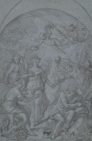 Unknown, Study for an Allegory with River God and Plenty, n.d.