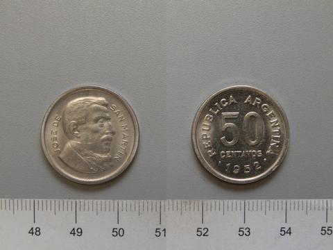 Republic of Argentina, 50 Centavos from Argentina, 1952