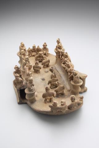 Unknown, Model of a Ballgame with Spectators, 100 B.C.–A.D. 250