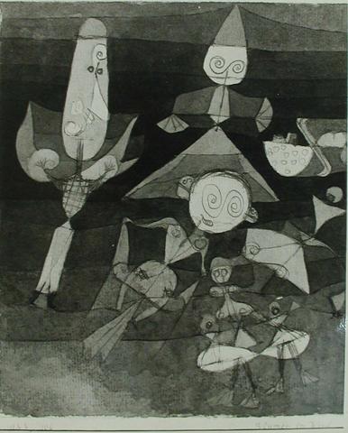 John Schiff, Photograph of Paul Klee's "Blumen im Wind," 1922, watercolor and ink [MoMA] -- from Katherine S. Dreier's private collection, 20th century