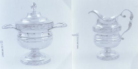Baldwin and Jones, Sugar bowl & cream pitcher, 1815–19