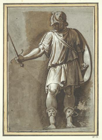 Unknown, Standing Warrior, from Polidoro's Mucius Scaevola frieze at Palazzo Ricci, Rome, n.d.