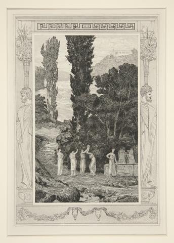 Max Klinger, Classical Figures (Psyche Wandering), 1880