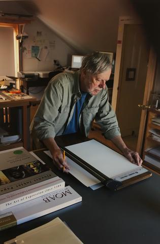 Phillip Periman, M.D., Portrait of Richard Benson in His Studio in Newport, March 18, 2012, 2012