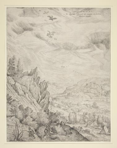 Jacob Matham, Bohemian Landscape with Couples and Hunters, c. 1606
