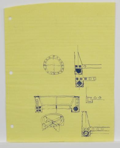 Charles Gwathmey, Tableware sketches, ca. 1987