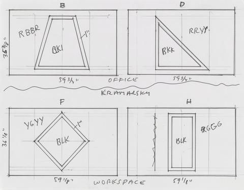 Sol LeWitt, Scaled working drawing for Wall Drawing #738, 1993