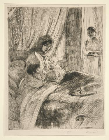 Albert Besnard, Le Déjeuner (ou Maternité heureuse) [Lunch (or, Happy Maternity)], ca 1886
