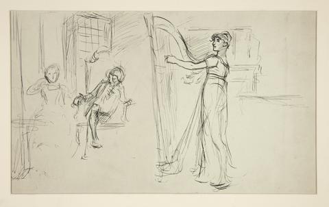 Edwin Austin Abbey, Study for An Old Song (watercolor), n.d.