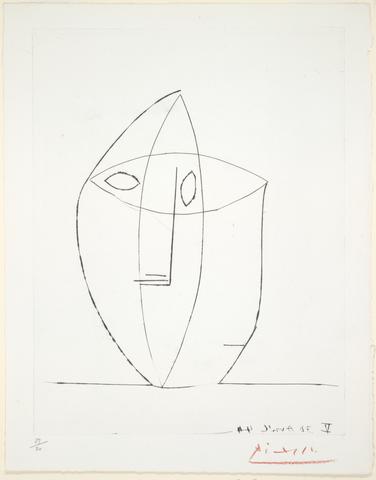 Pablo Picasso, Tête (Head), 1944