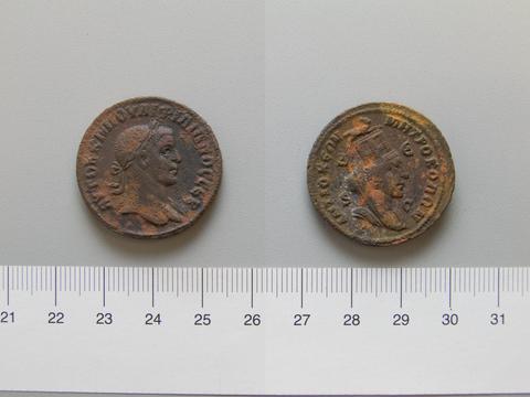 Philip II, Emperor of Rome, Dupondius of Philip II from Antioch, 247–49