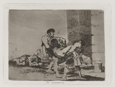 Francisco Goya, Al cementerio (To the Cemetery), Plate 56 from Los desastres de la guerra (The Disasters of War), 1863